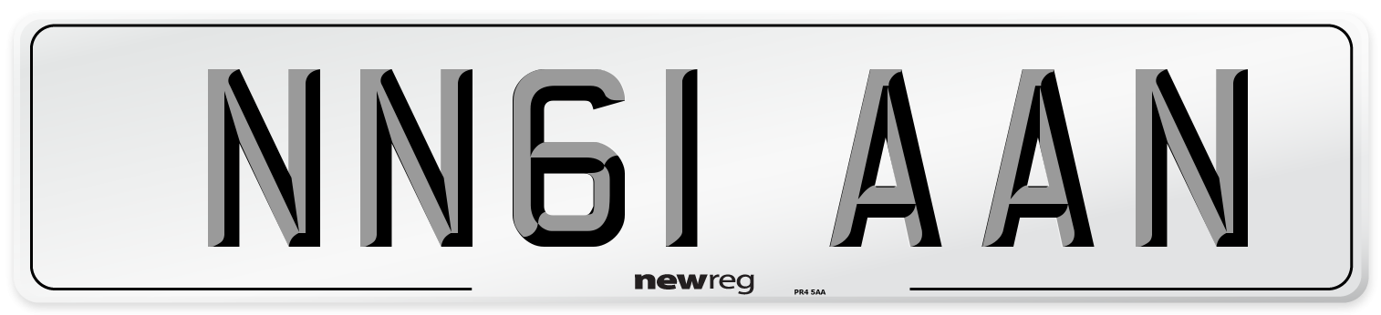 NN61 AAN Number Plate from New Reg